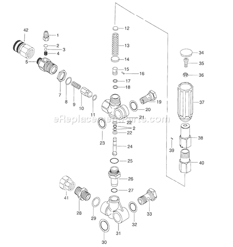 Page C Diagram and Parts List for 1420-0  Briggs and Stratton Pressure Washer